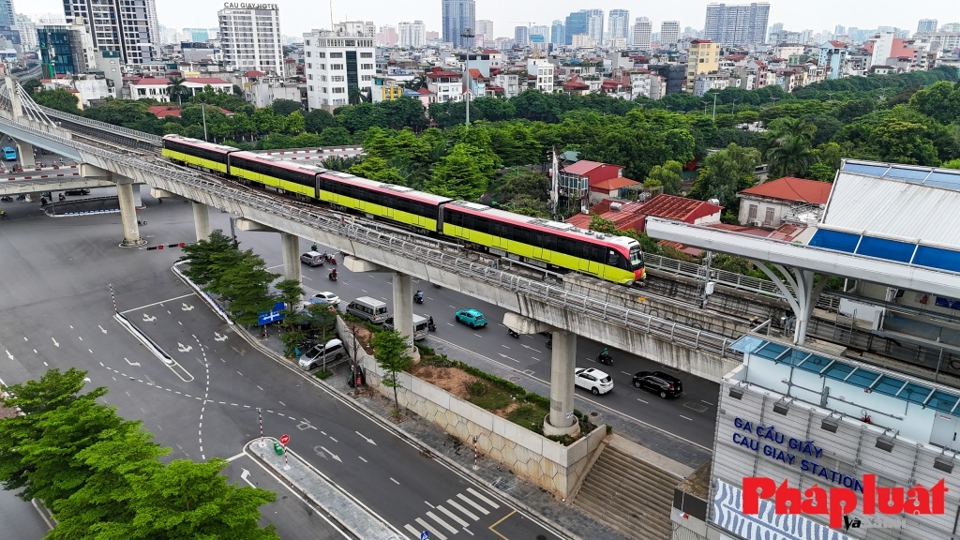 Dự &aacute;n t&agrave;u metro Nhổn - ga H&agrave; Nội. Ảnh: Kh&aacute;nh Huy &nbsp;