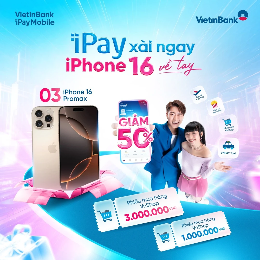 B&ugrave;ng nổ chương tr&igrave;nh ưu đ&atilde;i &ldquo;iPay x&agrave;i ngay &ndash; iPhone 16 về tay&rdquo; từ 2/12/2024 đến hết 23/2/2025&nbsp;