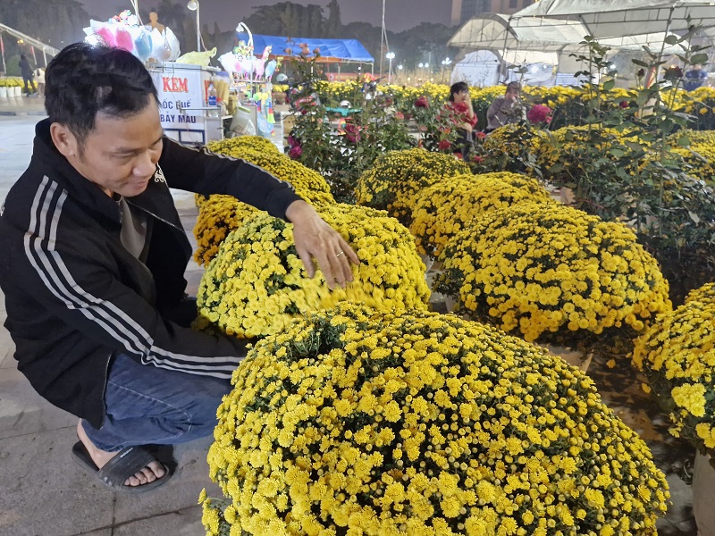 Thị trường hoa, c&acirc;y cảnh phục vụ Tết ở tỉnh H&agrave; Tĩnh kh&aacute; phong ph&uacute;, đa dạng, tạo nhiều thuận lợi cho người d&acirc;n mua sắm