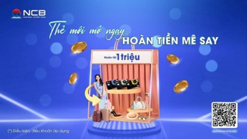 Ưu đ&atilde;i "Thẻ mới mở ngay &ndash; Ho&agrave;n tiền m&ecirc; say" d&agrave;nh cho chủ thẻ t&iacute;n dụng mở mới, với hạn mức từ 20 triệu đồng trở l&ecirc;n&lrm;