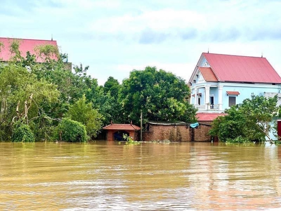 Mưa lũ g&acirc;y ngập khu d&acirc;n cư tại huyện S&oacute;c Sơn hồi th&aacute;ng 9/2024.